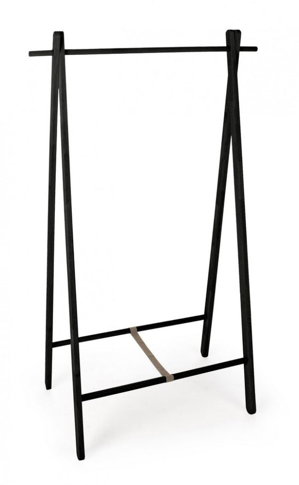 Appendiabiti da Terra 91x50x151 cm Daiki in Legno Nero-1