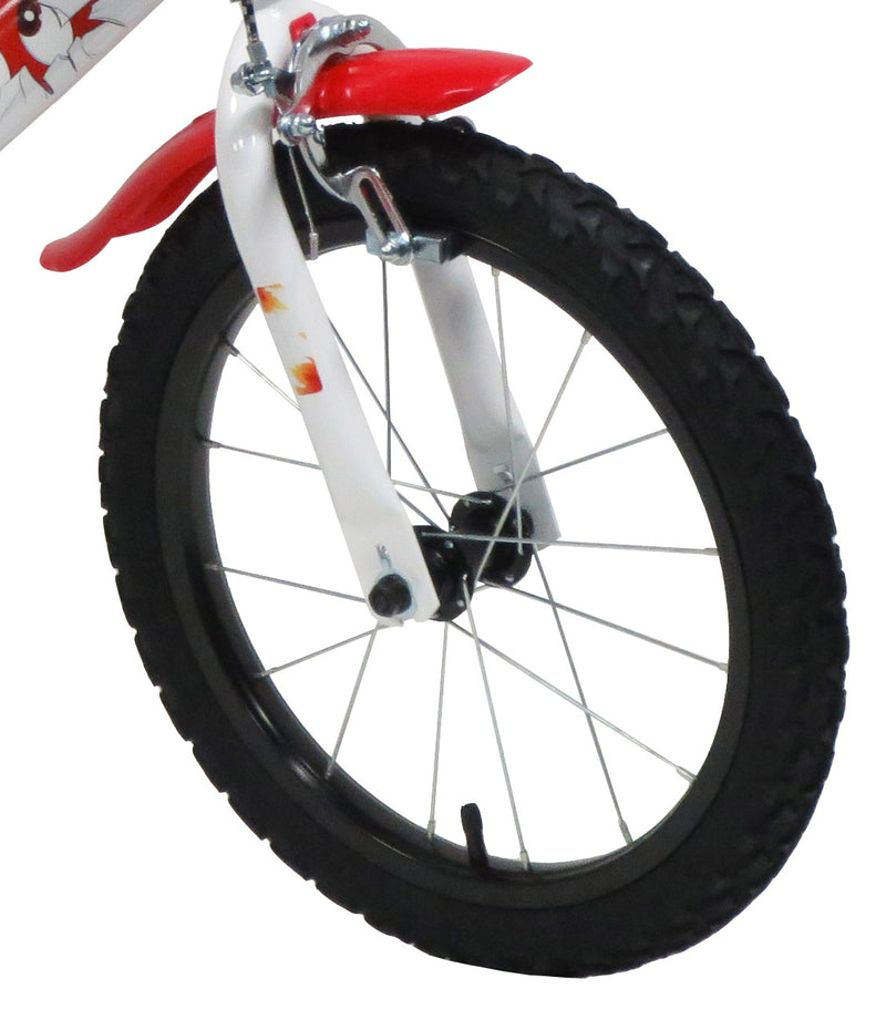 Bicicletta per Bambino 16" 2 Freni  Teen Monster Bianca/Rossa-3