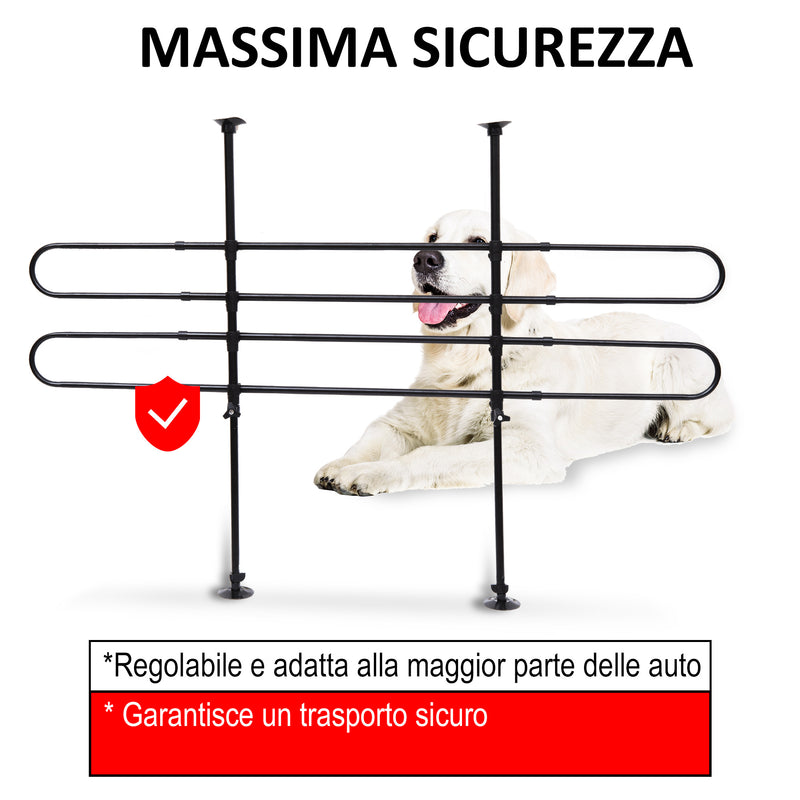 Griglia Divisoria Regolabile 87-135 cm per Trasporto Cani in Auto Nera –  acquista su Giordano Shop