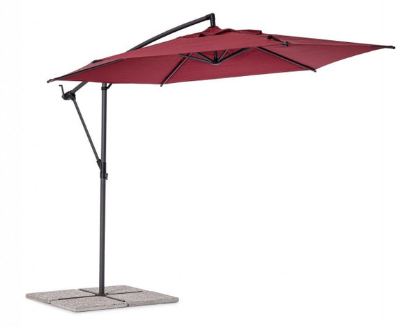 Ombrellone da Giardino Decentrato Ø3x2,48h m Tropea Antracite/Burgundy sconto