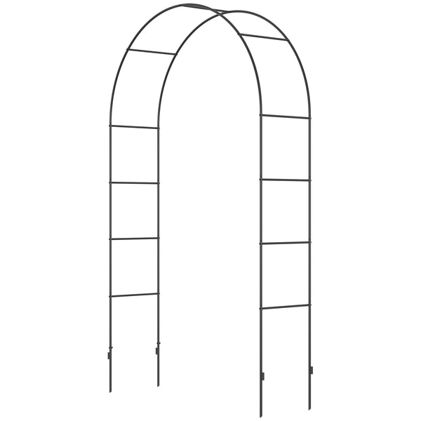 acquista Arco per Rampicanti per Giardino ed Esterni 140x40x240 cm in Metallo Nero