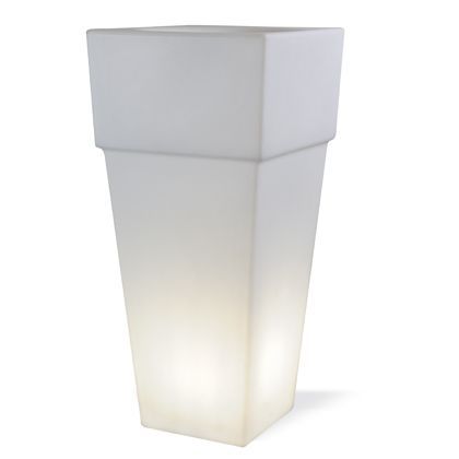 Lampada Vaso Quadrato Grande Colore Bianco per Esterno Linea Lounge Livos online