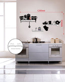 Sticker da Muro Kitchen con Mensole 120x60 cm Plastica-1