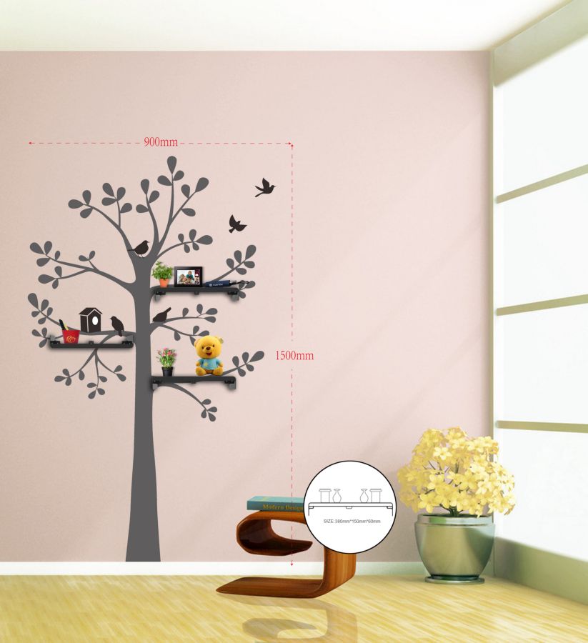 Sticker da Muro Tree con Mensole 90x150 cm Plastica – acquista su Giordano  Shop