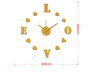 Sticker da Muro Orologio Love 60x60 cm Plastica-2