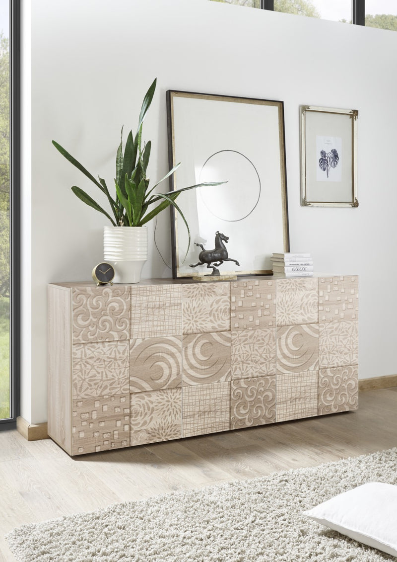 Mobile Buffet 3 Ante 180x42x84 cm in Legno TFT Blossom Rovere Samoa