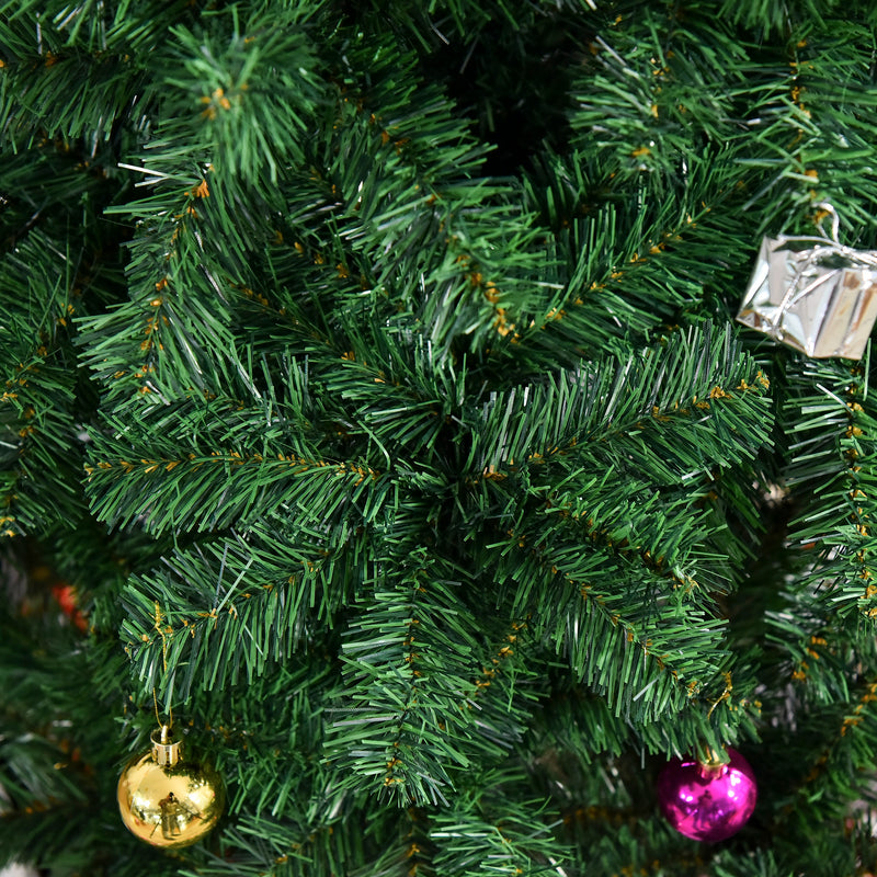 Albero di Natale Artificiale 150 cm con Palline e Decorazioni Verde-9