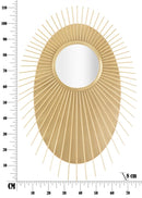 Specchio Eye Glam 75x8x110,5 cm in Ferro e MDF Oro-10