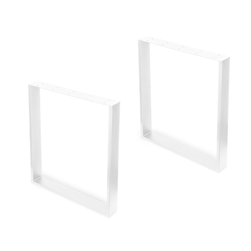 Set Gambe da Tavolo Square Rettangolari H720 Verniciato Bianco Acciaio Emuca-1