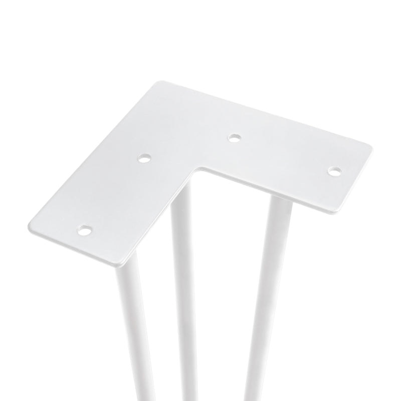 Set di Gambe Hairpin di 3 Bastoncini per Tavolo H710 Verniciato Bianco Acciaio Emuca-5