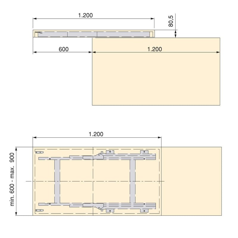 BbaUer Tavolo da cucina pieghevole, in legno, con 2 ripiani e ruote,  salvaspazio, allungabile, per cucina, soggiorno, casa, ufficio, 1,2 m :  : Casa e cucina