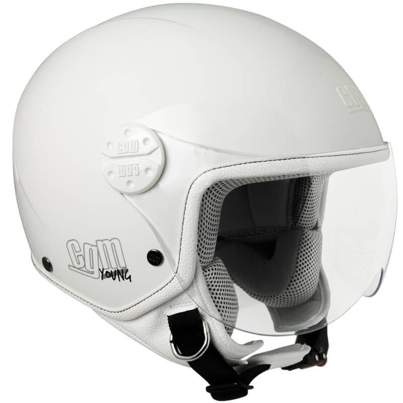 Casco Demi-Jet per Bambini Visiera Sagomata CGM Havana 205A Bianco -1