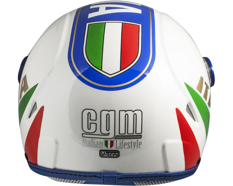 Casco Demi-Jet per Bambini Visiera Sagomata CGM Italia 205I Bianco -5