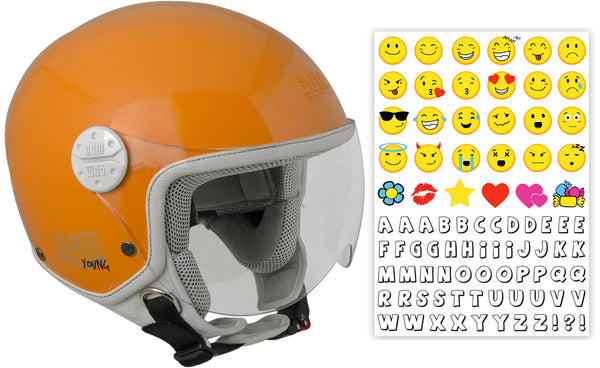 prezzo Casco Demi-Jet per Bambini Visiera Sagomata CGM Havana Smile 205S Arancione