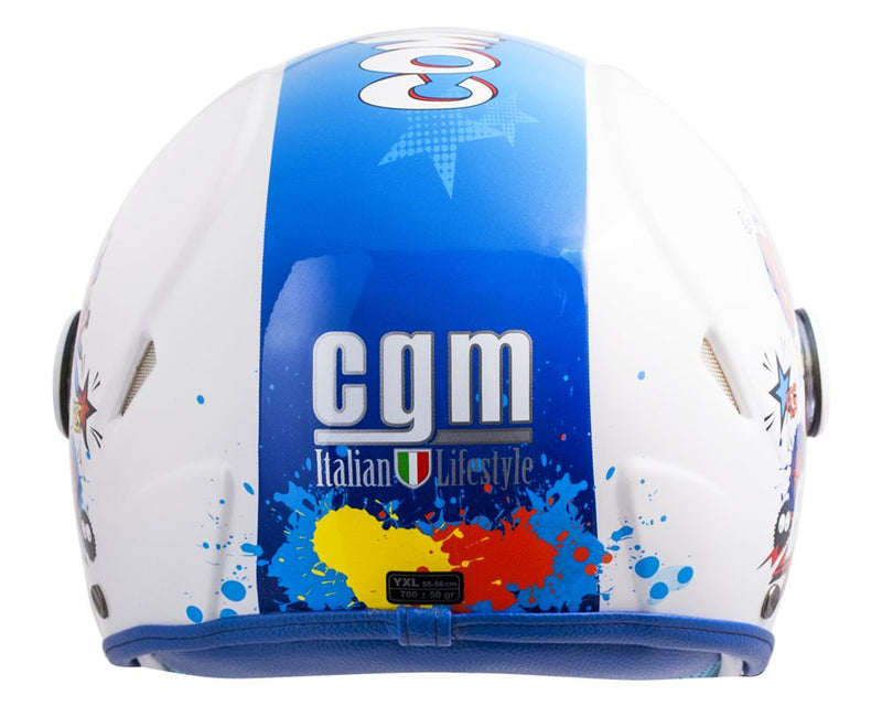 Casco Jet per Bambini Visiera Lunga CGM Comics 206G Blu-2