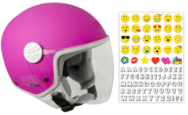 sconto Casco Demi-Jet per Bambini Visiera Lunga CGM Varadero Smile 206S Fucsia Opaco