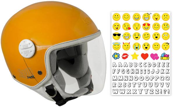 Casco Demi-Jet per Bambini Visiera Lunga CGM Varadero Smile 206S Arancione prezzo