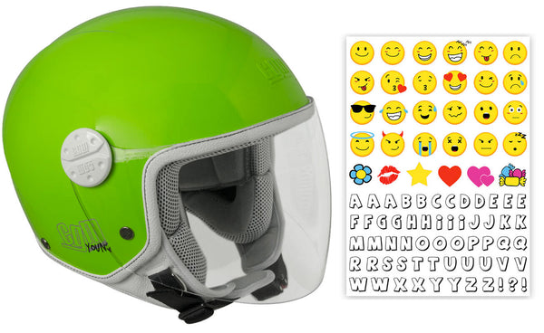 Casco Demi-Jet per Bambini Visiera Lunga CGM Varadero Smile 206S Verde sconto