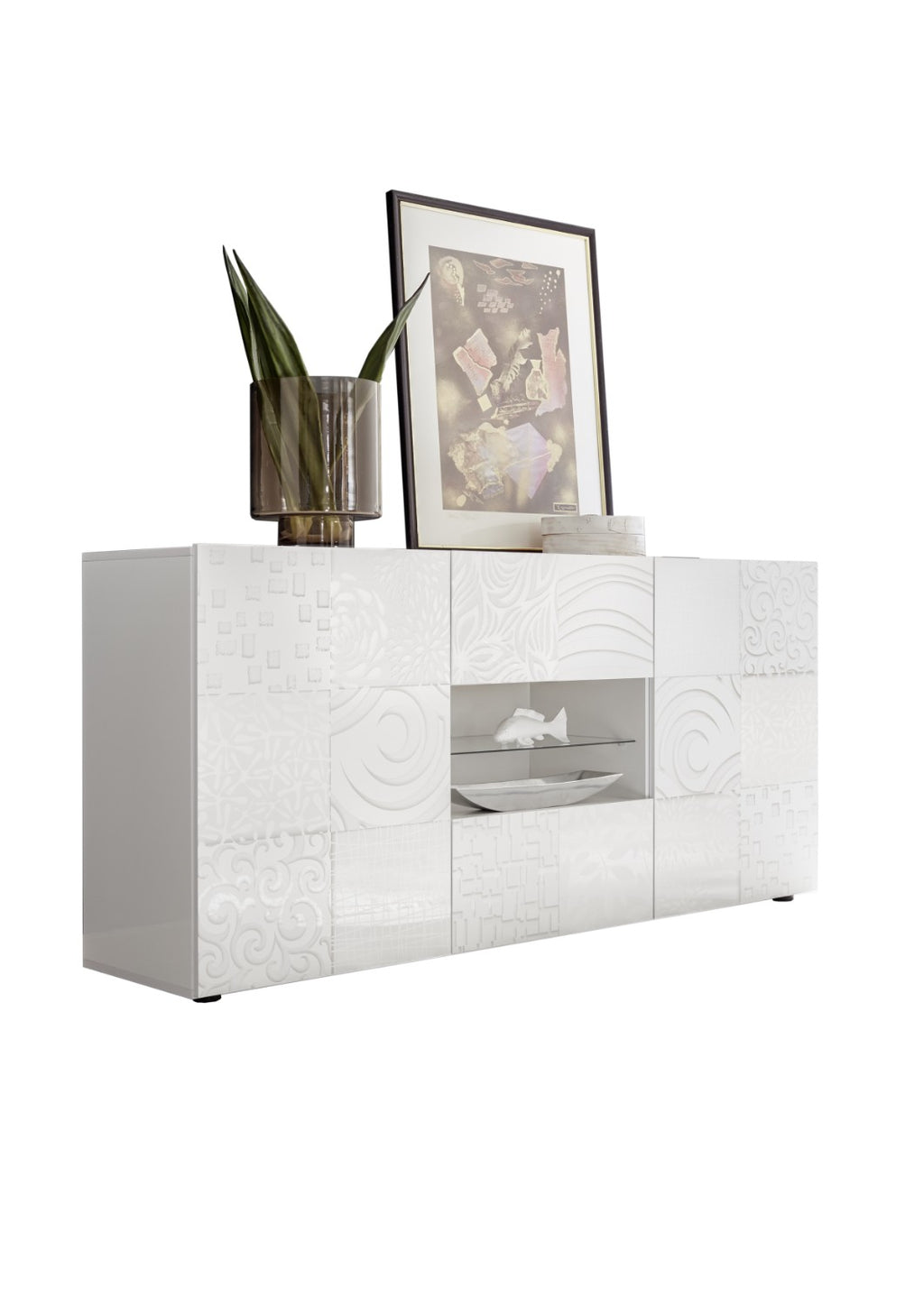 Mobile Buffet in Melaminico 180x42x84cm TFT Blossom Bianco – acquista su  Giordano Shop