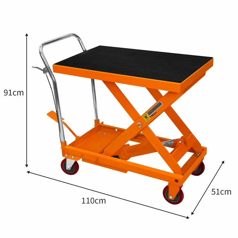 Pedana Idraulica 81x50,5 cm per Sollevamento fino a 500Kg in Acciaio  Arancione – acquista su Giordano Shop