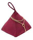 Ferma Porte Triangle Bordeaux 14x14x20 cm in Cotone-2