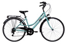 Bicicletta da Trekking Donna 28” 6V in Acciaio Manhattan Verde-1