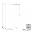 Mobiletto 1 Anta 45x38x85 h cm in Truciolare bilaminato Rovere Grigio-3