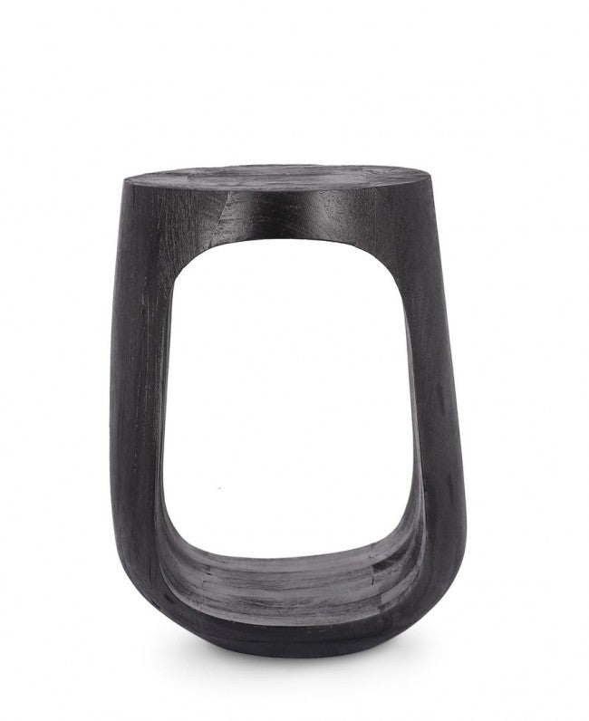 Tavolino Ø 33x45 cm Caffèblack in Legno Black-2