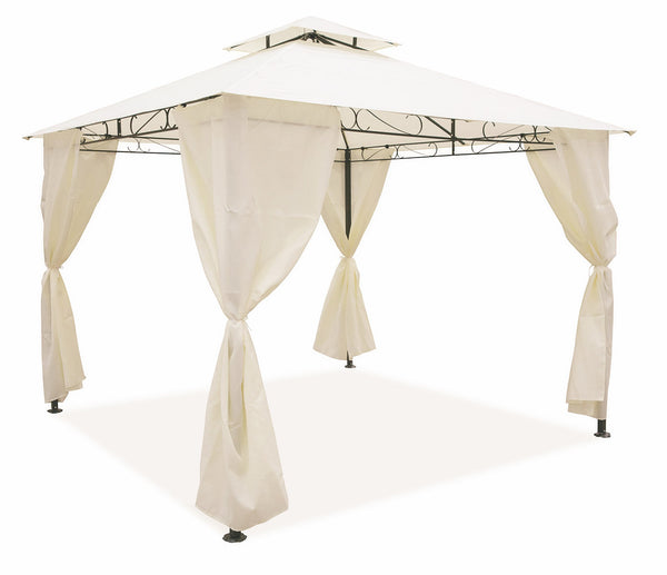 Gazebo da Giardino in Ferro 3x3 mt Soriani Sahara Ecrù sconto