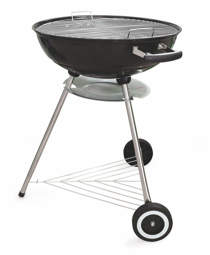 Barbecue a Carbone Carbonella Tondo con Ruote Soriani Nero-3