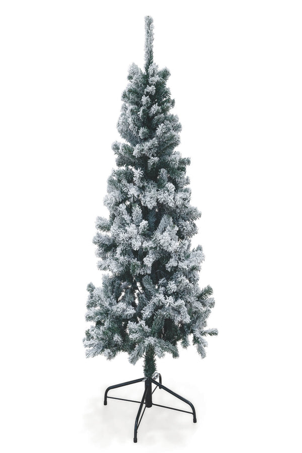 sconto Albero di Natale Artificiale Slim Innevato 180 cm 436 Rami Soriani Sestriere Verde