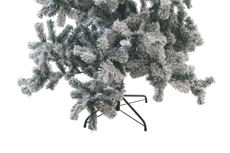 Albero di Natale Artificiale Slim Innevato 180 cm 436 Rami Soriani Sestriere Verde-9