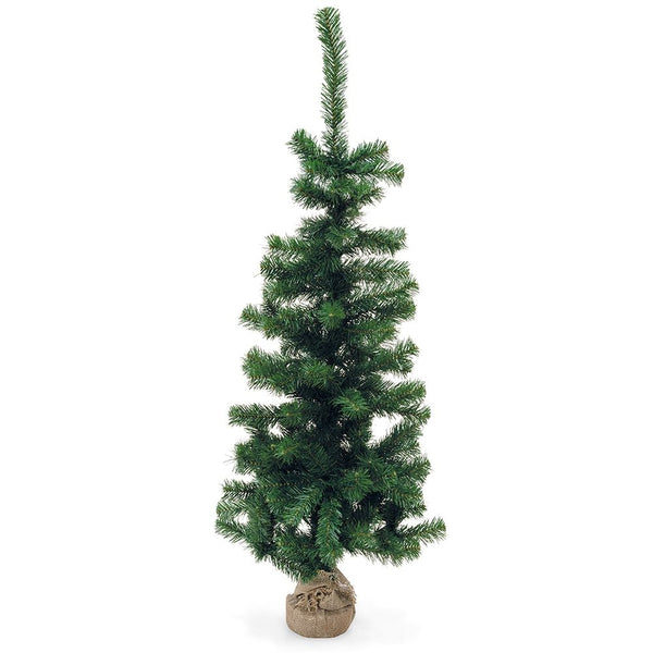 acquista Mini Albero di Natale Artificiale H120 cm con Base Juta XMas Verde