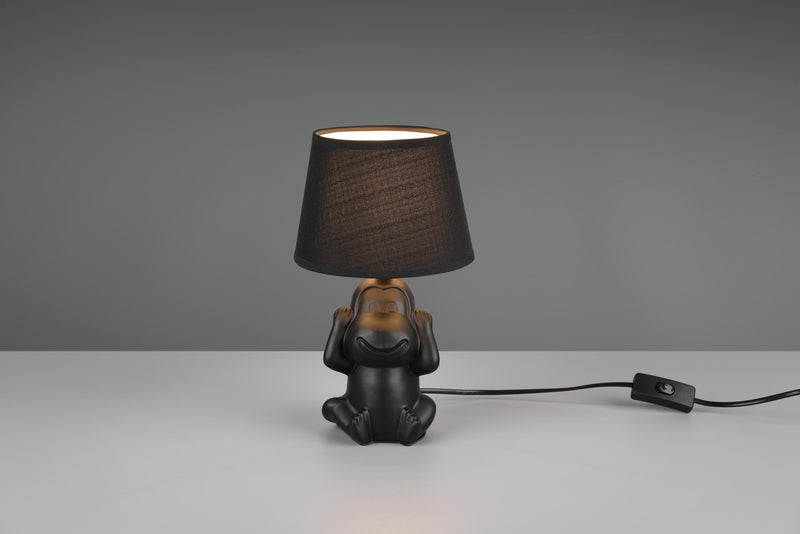 Lampada tavolo da Interno  E14 in Ceramica Nero Opaco