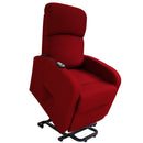 Poltrona Alzapersona Elettrica 1 Motore 65x75x101 cm in Tessuto Rossa-1