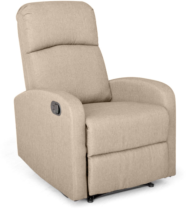 online Poltrona Relax Reclinabile Manuale 75x65x101 cm in Tessuto Beige