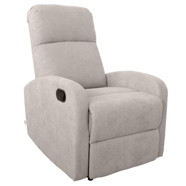 sconto Poltrona Relax Reclinabile Manuale 75x65x101 cm in Tessuto Beige