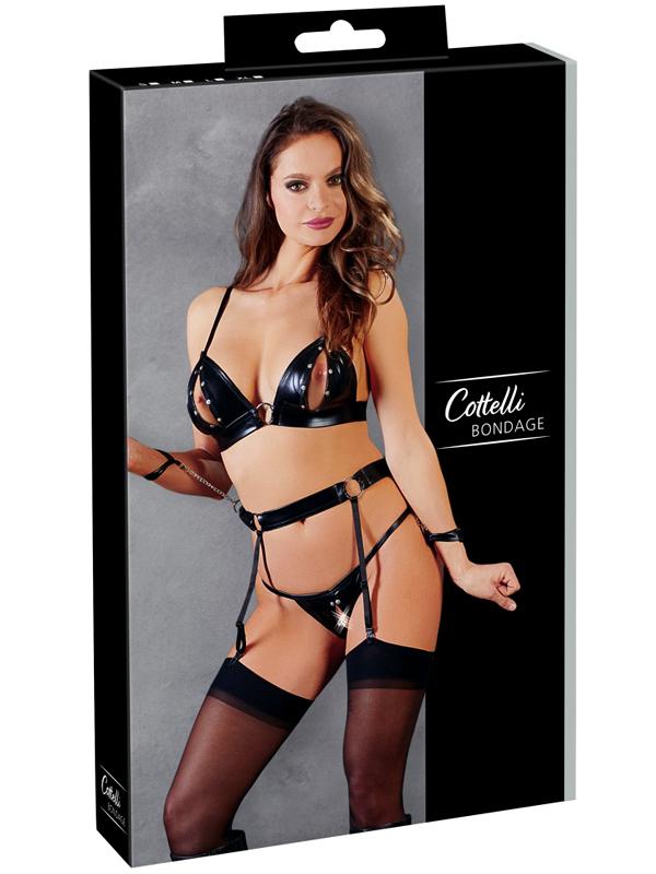 Cottelli - Completo intimo  bondage Nero L-9