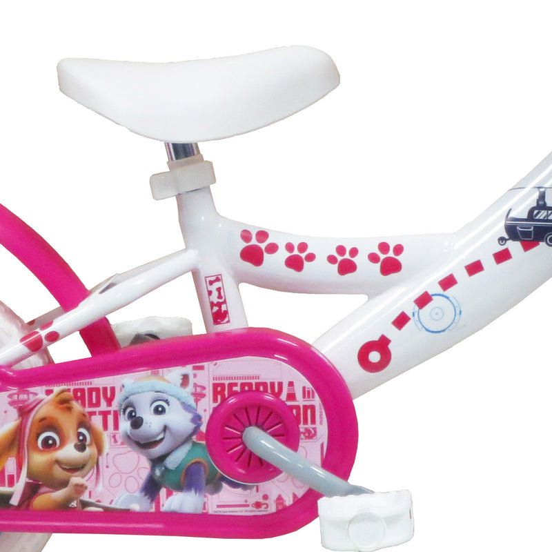 Bicicletta per Bambina 10" Senza Freni Gomme in EVA Paw Patrol Skye Everest Bianca-5