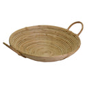 Cesta giunco naturale con manici tondo cm Ø40xh10x40-1