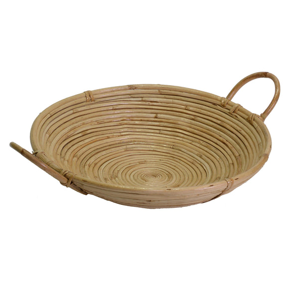 Cesta giunco naturale con manici tondo cm Ø40xh10x40 prezzo