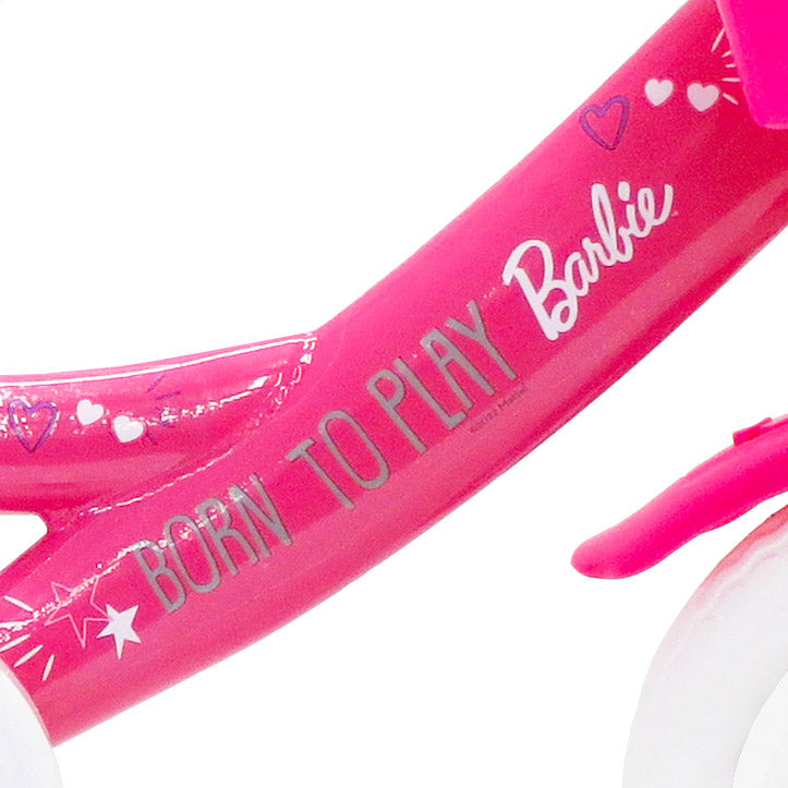 Bicicletta per Bambina 10” Senza Freni Gomme in EVA Barbie Rosa-5