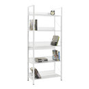 Libreria in Legno 73x176x35 cm Scaffale 5 Ripiani per Ufficio Bianco-5