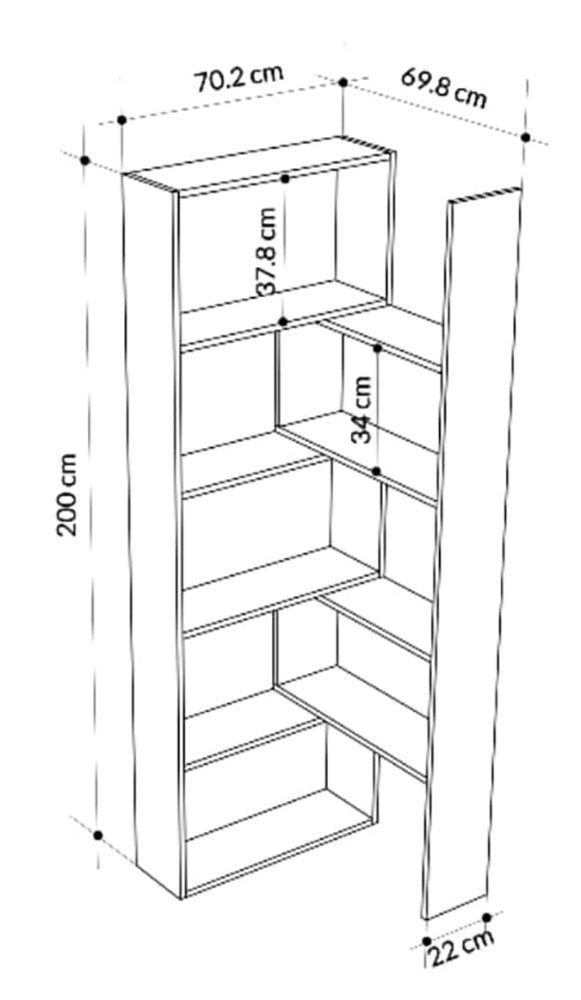 Libreria Wish Estensibile Angolare Bianca 200h - Asta Mobili