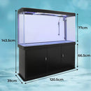 Acquario 143,5x120,5x39 cm 300 Litri con Mobile Nero-5