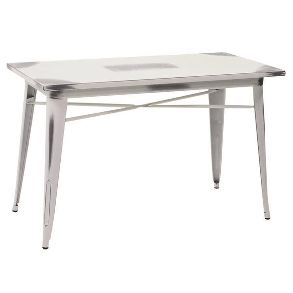 Tavolo New Bristol 120x60xh76 cm in Ferro Bianco Antico sconto