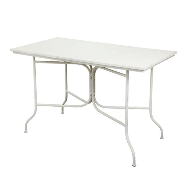 Tavolo Rettangolare 120x65xh76 cm in Ferro Bianco prezzo