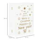 Calendario Avvento di Natale a forma di Libro 22x9x30 cm con Scritte e Motivi a Tema Bianco-3