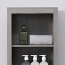 Mobile a Colonna per Bagno 42x30x170 cm in Truciolato Grigio-9