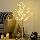 Albero di Natale 17x17x120 cm con 72 Luci LED Bianco-2